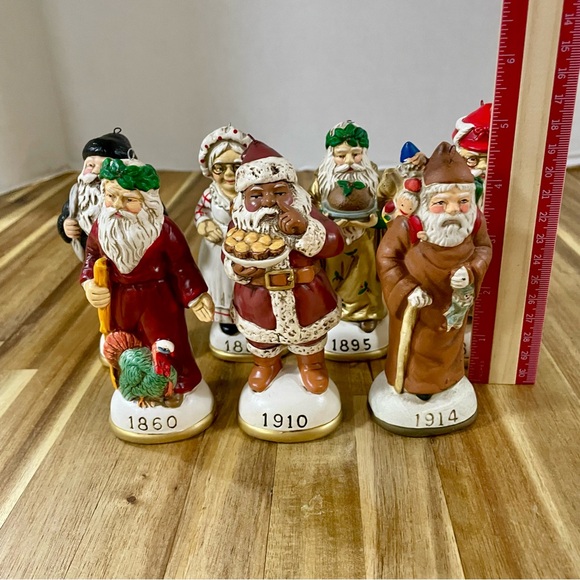 VTG Memories of Santa Christmas Collection Ornaments Hand Painted Earthenware - Picture 7 of 10